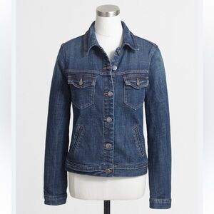 J Crew Western Cowgirl Boho Preppy Grunge Punk Rock Trucker Jean Denim Jacket XS